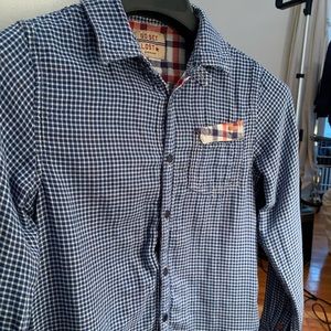 Blue button down flannel